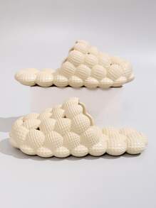 女士轻质 EVA 木屐拖鞋 - 柔软、防滑、包头、纯色、四季皆宜的室内外拖鞋，配有 EVA 鞋垫和鞋面材料，适合休闲穿着 - 杏色 - 查看 5