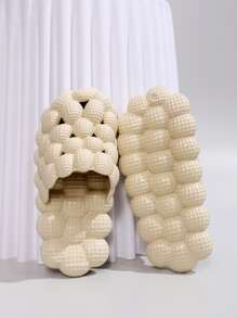 女士轻质 EVA 木屐拖鞋 - 柔软、防滑、包头、纯色、四季皆宜的室内外拖鞋，配有 EVA 鞋垫和鞋面材料，适合休闲穿着 - 杏色 - 查看 7