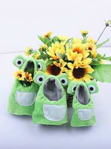 1pc Cartoon Frog Design Pet Costume, Cosplay Outfit Warm Funny Frog Shaped Birds Clothes Halloween Halloween Costumes - Mint Green - View 2