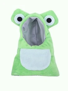 1pc Cartoon Frog Design Pet Costume, Cosplay Outfit Warm Funny Frog Shaped Birds Clothes Halloween Halloween Costumes - Mint Green - View 3