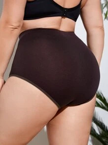 Plus Solid Panty - Chocolate Brown - View 2