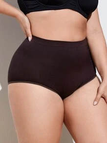 Plus Solid Panty - Chocolate Brown - View 4