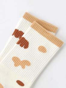 3雙條紋圖案中筒襪 - 彩色 - 查看 3