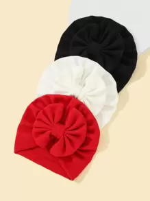 3入組嬰兒蝴蝶結裝飾帽 - 彩色 - 查看 1