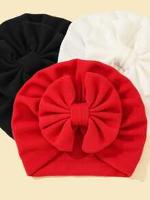3入組嬰兒蝴蝶結裝飾帽 - 彩色 - 查看 4