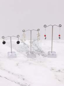 1 Set/5 set de soporte para pendientes de tres piezas al revés