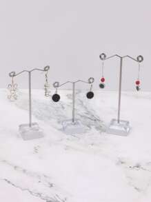 1 Set/5 set de soporte para pendientes de tres piezas al revés