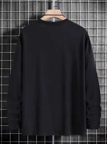 Manfinity Homme Men Slogan Graphic Tee - Black - View 2