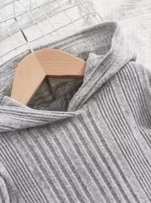 SHEIN Leap Crew 少女用肋織連帽連衣裙