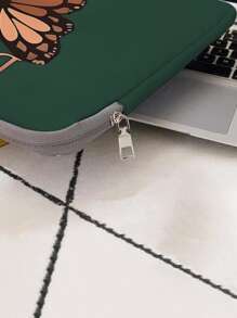 1pc Butterfly & Slogan Graphic Laptop Bag - Multicolor - View 4