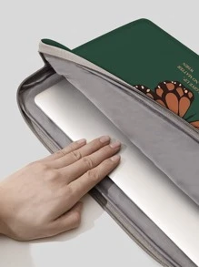 1pc Butterfly & Slogan Graphic Laptop Bag - Multicolor - View 5