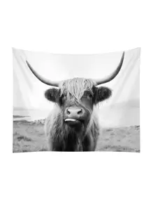 Arazzo con motivo bovino, bandiera per camera da letto, decorazione per camera, arazzo, decorazione per parete, opera d'arte per pareti, articoli per camera, bandiere per camera, decorazione domestica, arazzo da parete
