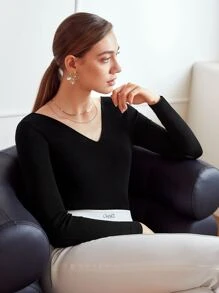 MOTF PREMIUM CASHMERE-MIX SLINKY SWEATER - Black - View 2