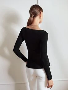 MOTF PREMIUM CASHMERE-MIX SLINKY SWEATER - Black - View 6