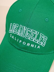 Letter Embroidered Baseball Cap - Green - View 2
