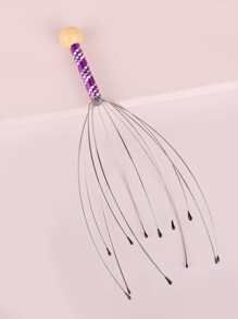 1pc Scalp Massagers, Handheld Head Massage Tingler, Scratcher For Deep Relaxation, Hair Stimulation And Stress Relief,School,Back To School,Travel,Travel Essentials,Home Essentials,Spa,Massage Tool,Massage,Massager,Spa - Purple - View 3