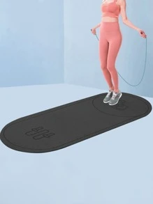1入組165*61*0.6cm Tpe摺疊跳繩墊,運動墊,舞蹈墊 - 黑色 - 查看 1