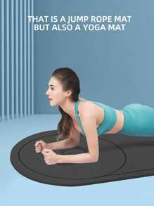 1入組165*61*0.6cm Tpe摺疊跳繩墊,運動墊,舞蹈墊 - 黑色 - 查看 3