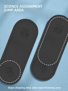 1入組165*61*0.6cm Tpe摺疊跳繩墊,運動墊,舞蹈墊 - 黑色 - 查看 6