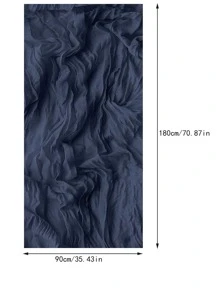Solid Crumpled Table Runner - Navy Blue - View 2