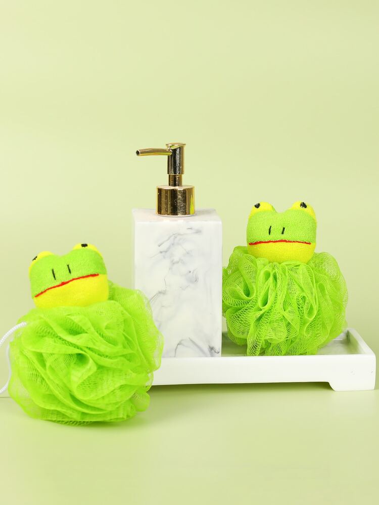Pelota De Baño Para Animales En Forma De Rana De Dibujos Animados - Verde - Añade 3