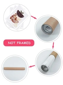 3pcs Abstract Geometric Pattern Unframed Painting - Multicolor - View 4