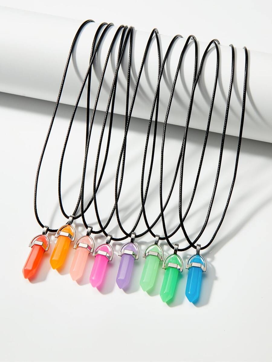 8 dây chuyền quyến rũ hình học phát sáng - Nhiều màu - Xem 1