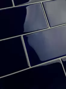 1 nhãn dán nhà bếp thiết kế gạch men - Màu xanh hải quân - Xem 2