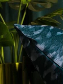 1 pieza Funda de cojín decorativa asimétrica de terciopelo suave (sin relleno) - Agua verde azul - Ver 4