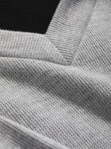 DAZY 2 In 1 Drop Shoulder Sweatshirt - Grey - View 3