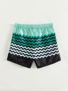 Baby Chevron Print Swim Shorts - Multicolor - View 2