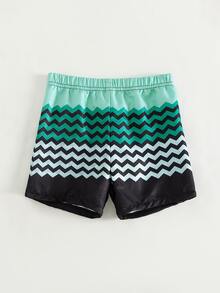 Baby Chevron Print Swim Shorts - Multicolor - View 3