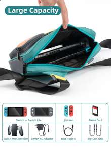 GeekShare 大容量多功能包 兼容 Switch/Switch OLED/Switch Lite - 彩色 - 查看 5