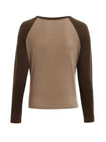 ROMWE Fairycore Heart Print Raglan Sleeve Tee - Multicolor - View 2