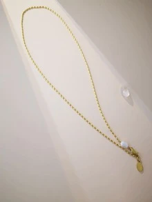Faux Pearl Decor Fashion Necklace For Daily Wear - Yellow Gold - View 4
