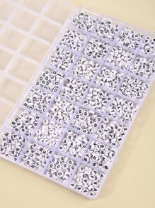 1box Letter Detail Bead - Black and White - View 3