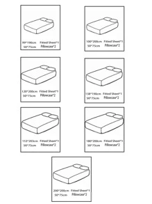 Set sábana bajera sin relleno unicolor - Gris Claro - Ver 6