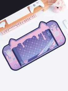 GeekShare 1pc Cartoon Paw & Letter Graphic Desk Mouse Pad, Desk Mat - Multicolor - View 2