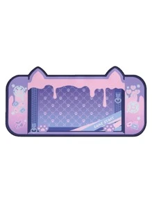 GeekShare 1pc Cartoon Paw & Letter Graphic Desk Mouse Pad, Desk Mat - Multicolor - View 5