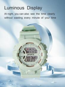 Reloj digital de forma redonda - Verde - Ver 6