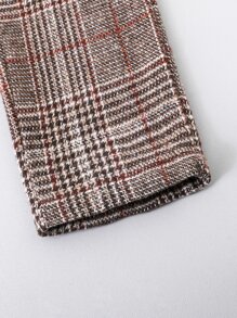 小男童格紋西裝領西裝外套和褲子無襯衫