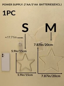 1pc Star Shaped Decoration Light - Blue - View 4