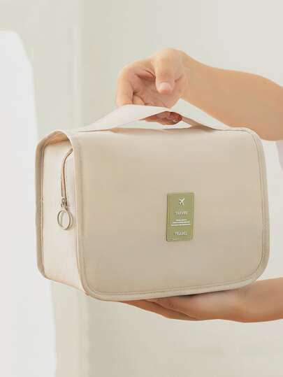 1Pc Beige Mesh Bag Pvc Handheld Foldable Large Capacity Makeup Bag For Women Girls, Makeup Bag Makeup Pouch Skincare Bag Toiletry Bag Packing Cubes, Travel Essentials Cruise Essentials Dorm Essentials, Wedding Bridesmaid Gifts, Mom Gifts, Birthday Gifts, Gifts For Friends And Teachers, Home Decor, Bathroom Living Room Bed Lip Oil Organizer, Organizer Makeup Case