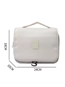 1Pc Beige Mesh Bag Pvc Handheld Foldable Large Capacity Makeup Bag For Women Girls, Makeup Bag Makeup Pouch Skincare Bag Toiletry Bag Packing Cubes, Travel Essentials Cruise Essentials Dorm Essentials, Wedding Bridesmaid Gifts, Mom Gifts, Birthday Gifts, Gifts For Friends And Teachers, Home Decor, Bathroom Living Room Bed Lip Oil Organizer, Organizer Makeup Case - Beige - View 4