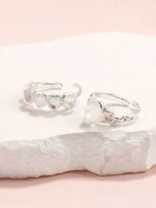 Bộ 2 Vòng Tay Trang Trí Trái Tim - Bạc - Xem 7