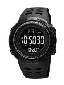 Skmei Hombres Reloj electrónico impermeable redondo - Negro - Ver 2