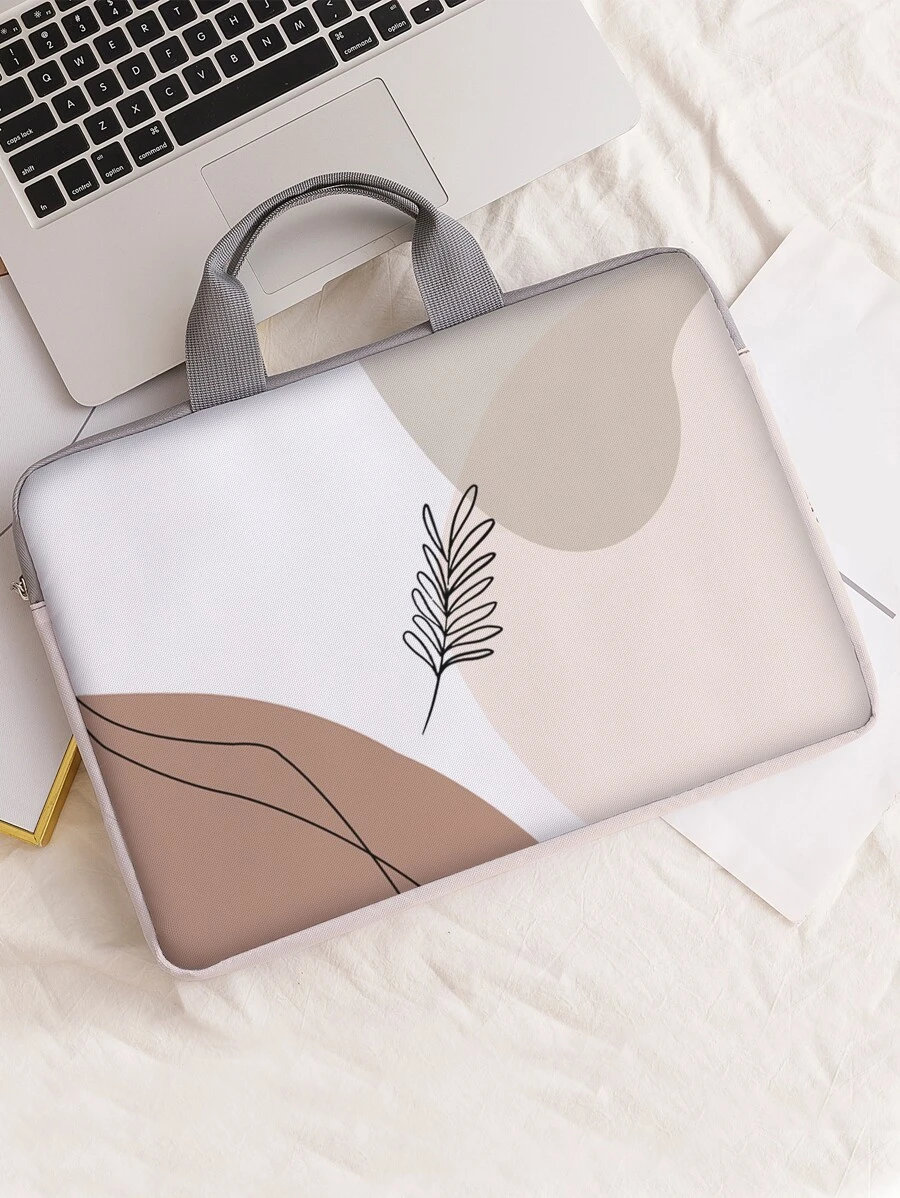 1入組幾何和葉子圖案電腦包 - 彩色 - 查看 1