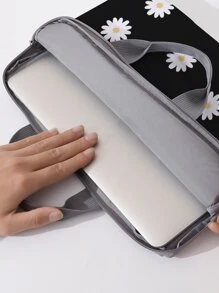 1pc Daisy Pattern Laptop Bag