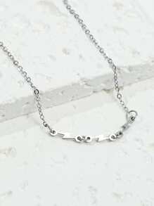 Collar con colgante rayo - Plateado - Ver 1