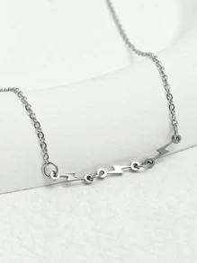 Collar con colgante rayo - Plateado - Ver 3